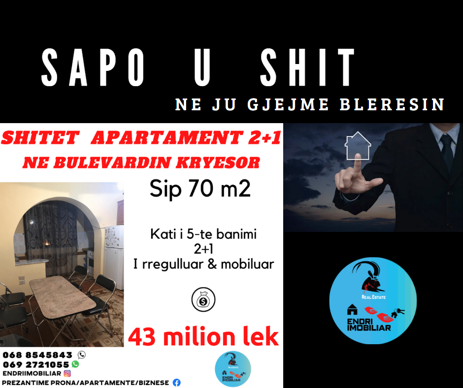 Shitet Apartament kati i 5 -te bulevard