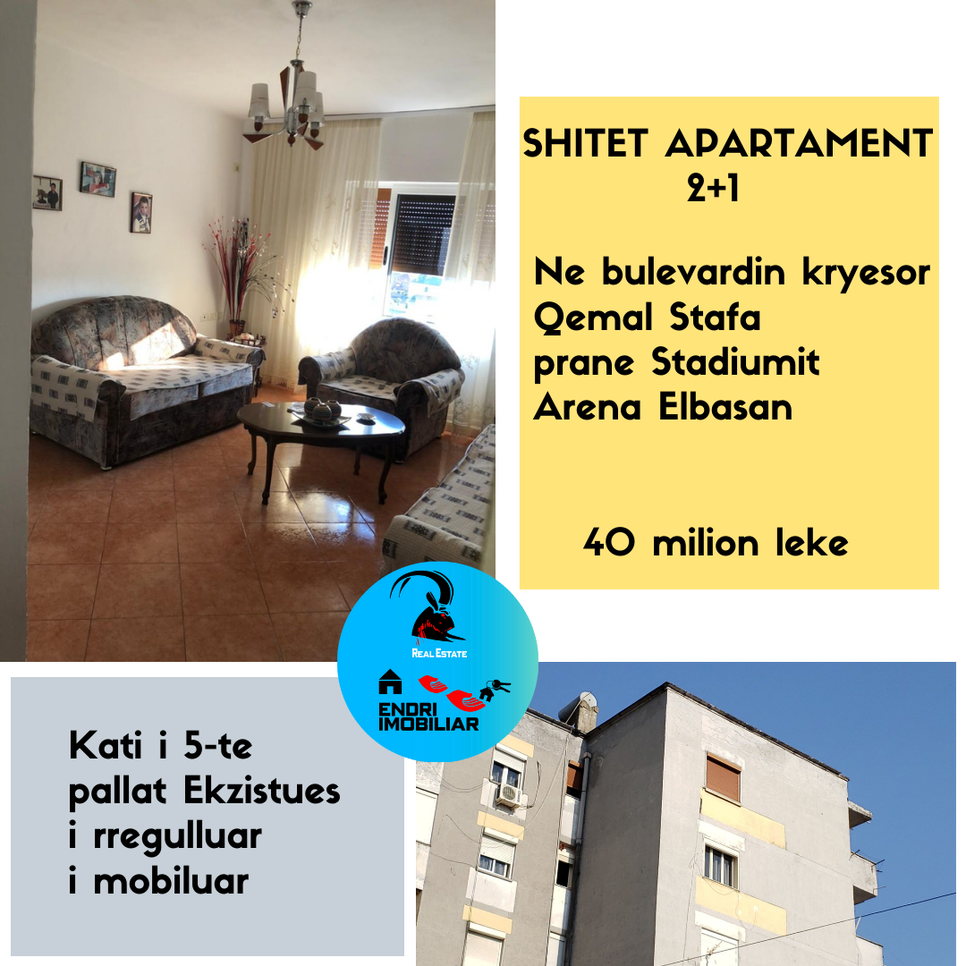 SHITET APARTAMENT 2+1 bulevard kati i 5-te